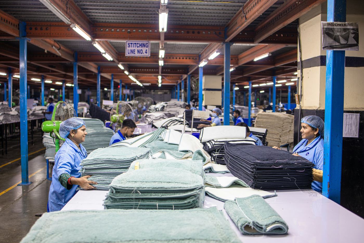 Línea de producción textil